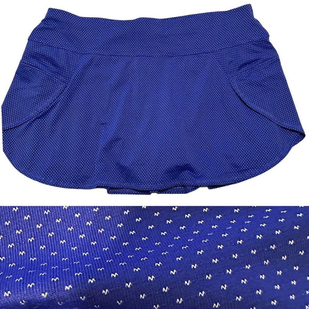 Lucky In Love Ladies Sz M Tennis Golf Pickleball skort Stretch Pull On Polka Dot